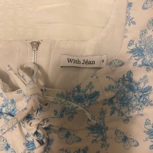 With Jean Blue Floral Corset